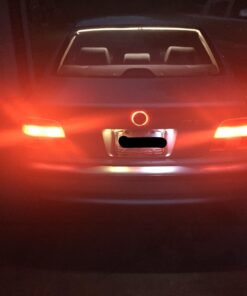 iJDMTOY Compatible With BMW Front Hood or Rear Trunk Lid, Brilliant Red 3.25-Inch 82mm Roundel LED Emblem Background Illumination Lighting Kit 23 6108eZ6WQkL