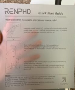 RENPHO Lite Massage Gun with Heat, Mini Massage Gun Deep Tissue, Type C Charging Portable Body Deep Tissue Massager Gun, Quiet Percussion Muscle Massage Gun, Gift for Mom-FSA and HSA Eligible Grey 54 610BJOAtolL