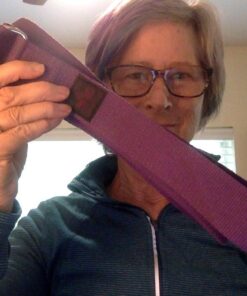 Clever Yoga Strap for Stretching – Yoga Straps in Standard 8 Foot or Extra Long 10 Foot Length 1.5 Inch Wide - Yoga Stretching Strap Thick Durable Cotton with Adjustable D-Ring Purple 96.0 Inches 18 610CkqZSXvL