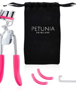 Silicone Eyelash Curler with Refill Pads & Satin Pouch Designed for No Pinching or Pulling and Perfect for Those with Straight Flat Lashes Wanting Dramatic Long Lasting Seamless Curls 30 610DNR4bc1L