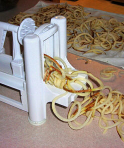 Paderno World Cuisine 3-Blade Vegetable Slicer / Spiralizer, Counter-Mounted and includes 3 Stainless Steel Blades White 62 610Dgqn7PML