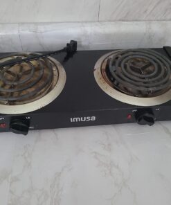 IMUSA USA GAU-80306 Electric Double Burner 1750-Watts , Black 36 610FMixFInL