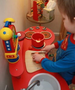 Melissa & Doug Deluxe Wooden Kitchen Accessory Set - Pots & Pans (8 pcs) , Green , H: 12 x W: 12 x D: 5 26 610Fdd0Z kL