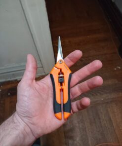 VIVOSUN 6.5 Inch Gardening Scissors Hand Pruner Pruning Shear with Straight Stainless Steel Blades Orange 1-Pack Straight Blade 30 610GST2YDaL