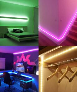 DAYBETTER Led Strip Lights 16.4ft Waterproof Color Changing Led Lights with Remote Controller 24 610Go7DAXxL