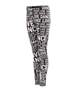 Alexandra Collection Love Dance Leggings for Women Small Black/White 9 610HsIsTV2L