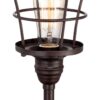 Franklin Iron Works Modern Industrial Accent Desk Table Lamp 17 1/4" High Bronze Metal Open Wire Cage Shade Antique Edison Bulb for Living Room Bedroom House Bedside Nightstand Home Office Family 17.25" High - Accent 22 610KkHG5tZL