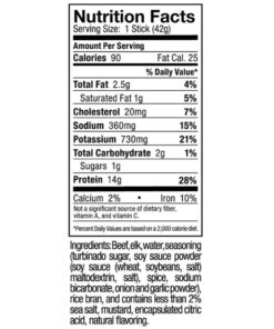 Ostrim Beef & Elk Jerky Snack Sticks-Teriyaki Flavor, 1.5 oz (Pack of 10) Teriyaki 5 610L vnw8eL