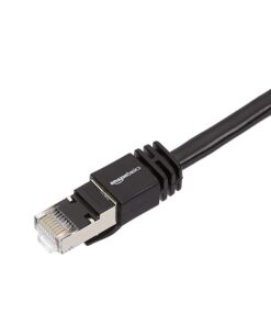 Amazon Basics RJ45 Cat 7 High-Speed Gigabit Ethernet Patch Internet Cable, 10Gbps, 600MHz - Black, 1-Foot, 5-Pack 1 Foot 8 610NmRFjwIL