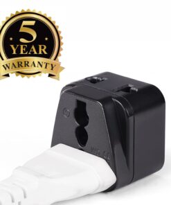 OREI South Africa Power Adapter - Type M Plug Adapter Compatible with South Africa, Botswana, Namibia & More - 2 in 1 US to South Africa Power Adapter - CE Certified, RoHS Compliant 2 Pack,Black Color Type M - South Africa 16 610OQxS w7L