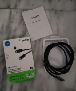 Belkin USB C Cable - Thunderbolt 3, 6.5 Feet/2 Meters, USB C to USB C Cable Type, Fast Charging Up To 100 Watts, Fast Transfer up to 40 Gbps, Supports 5K Ultra HD Displays - Black 6.5 FT 26 610PhUKmagL