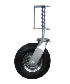 Alternative view of Shepherd Hardware 9798 8-Inch Pneumatic Spring-Loaded Gate Caster, 200-lb Load Capacity and Universal Mount,Black Black