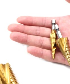 3pc HSS Titanium Coated Spiral Flute Step Drill Bit for Wood Soft Metal Woodworking Tool Bit,4-12/20/32mm 7 610RSdA4DWL