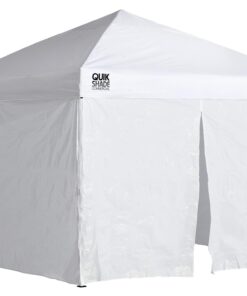 Quik Shade 10' x 10' Instant Canopy Wall Panel Accessory Set for WE100/C100/SX100 Canopies with Zipper Entry, White 10 610UE7CZtL