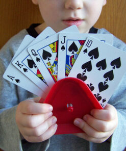 4 Piece Triangular Card Holders in Red, White, Yellow & Blue, Multi 9 610WlPc4cL