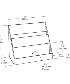 Classroom Keepers Sturdy Cardboard Book Shelf, 3-Tiered, Blue, 17" H x 20" W x 10" D, 1 Unit Mailbox 24 610X5aYhcHL