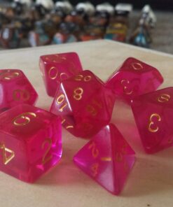 Wiz Dice Series II - Polyhedral Dice Set for Tabletop RPG Adventure Games with a Dice Bag - DND Dice Set, Suitable for Dungeons and Dragons, MTG and Dice Games Alike - Faerie Fire - 7 ct 29 610XvStYxL