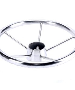 Amarine-made13-1/2 Inch 5-Spoke Destroyer Style Stainless Boat Steering Wheel 19 610ZqOkju8L