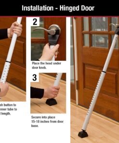 Master Lock door security Bar, Home security Stopper, Adjustable from 27-1/2 in. to 42 in., for Sliding and Front doors 1 Pack, 265EC Standard Security Bar, 1 Pack 26 610aV4JS2ZL