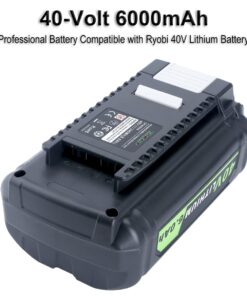 Biswaye 40V 6Ah Lithium Battery Replacement for Ryobi 40V Battery OP4040 OP40601 OP4026 OP40261 OP40401 OP40501 OP4015 OP40602 OP40404 OP40603 Compatible with Ryobi 40V Cordless Power Tools 18 610bAb0KzOL