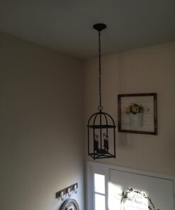 Progress Lighting Piedmont Collection Four-Light Cage Entry Light, Antique Bronze 13-3/8-Inch Width x 20-3/8-Inch Height 41 610bLrwyyZL