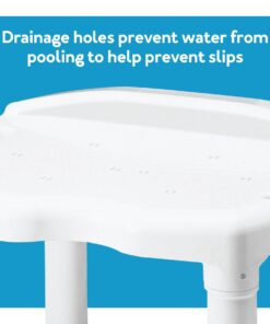 Carex Universal Bath Seat and Shower Chair - Bath Chair Supports Up To 400 Pounds - Adjustable Height Shower Bench, Plastic Stool For Shower, Shower Seat 36 610cRKrK4pL
