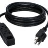 QVS PC3PX-10 10-Feet 3-Outlet 3-Prong Power Extension Cord 1 Pack 17 610cfywwIbL