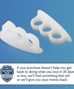 Dr. Frederick's Original Hammer Toe Gels - 4pcs - Hammer Toe Support Crest for Women & Men - Joint Realign - Cushion, Support & Temporary Splint - Crooked, Claw, Diabetic Toe Brace - 3 Loop Design 3 Loops 31 610e8 l OL