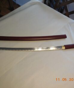MAKOTO Handmade Sharp Samurai Shirasaya Sword Rosewood Burgundy Red Scabbard Saya 35 610fCFwYJsL
