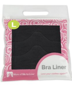 More of Me to Love Ultra Soft Cotton Bra Liner (Pack of 3) Size L, Black - 2" Thin Band 14 610hfI94yL