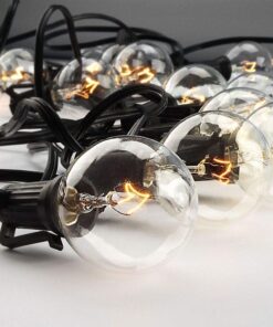 SUNSGNE 50ft Outdoor Globe String Lights G40 Patio String Lights with 53 Bulbs Connectable Commercial Hanging Lights for Christmas Patio House Backyard Balcony Party Wedding Decor, Black 50 Ft 15 610ihu7JJ7L