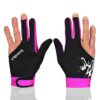 Anser M050912 Man Woman Elastic 3 Fingers Show Gloves for Billiard Shooters Carom Pool Snooker Cue Sport - Wear on The Right or Left Hand 1PCS (Pink, M) 5 610ioE eSIL