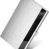 MaxGear Metal Business Card Holder for Men & Women, Pocket Business Card Case Slim Business Card Wallet Business Card Holders Name Card Holder, 3.7 x 2.3 x 0.3 inches, Stainless Steel, Silver Mirror Brushed Silver 17 610kzlIR7NL 1