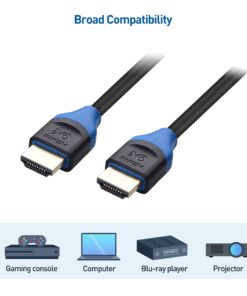 Cable Matters 3-Pack High Speed HDMI Cable 6 ft with 4K @60Hz, 2K @144Hz, FreeSync, G-SYNC and HDR Support for Gaming Monitor, PC, Apple TV, and More 6 Feet 16 610ll9dkNQL