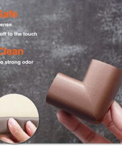 Roving Cove Edge Corner Protector Baby Proofing (Large 15ft Edge 4 Corners) - Hefty-Fit Heavy-Duty, Soft NBR Rubber Foam, Furniture Fireplace Safety Corner Edge Bumper Guard, 3M Adhesive, Coffee Brown 15 feet 24 610mq9GKxkL