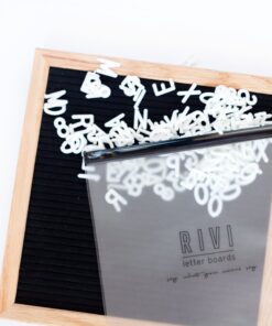 Rivi Retro Felt Letter Board - 344 Changeable Characters & Premium Oak Frame - Vintage Message Board with Storage Bag - Create Inspirational Quotes, Fun Signs & Romantic Notes - Perfect Gift Idea 11 610n30Ut6sL