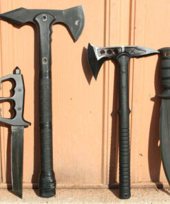 M48 Tactical Tomahawk Military Axe - Black Color | 3 ⅞” Cast Stainless Steel Combat Axe with Piercing Spike | Nylon Cord Wrapped Fiberglass Handle | Camping and Tactical Gear | 15” Length 31 610p5RGnXoL