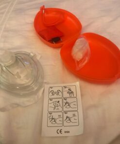 CPR Mask (with Additional Keychain CPR Mask) - First Aid Face Shield with One-Way Breath Valve - Archer MedTech Brand 25 610qascgIzL