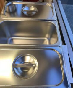 SYBO Commercial Grade Stainless Steel Bain Marie Buffet Food Warmer Steam Table for Catering and Restaurants (1 Section) 1 Section 20 610tNCc5maL