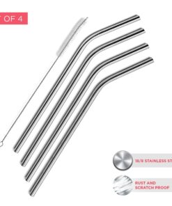 SipWell Extra Long Stainless Steel Drinking Straws Set of 4, metal Straws reusable for 30 oz Tumbler and 20 0z Tumbler, | Fits all Yeti SIC Simple Modern Tumblers, Cleaning Brush Included. 10 Inches Long - 6mm 19 610v6medWLL