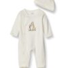Little Me Unisex Baby 2 Piece Footie and Cap, Giraffe Newborn 41 610vjba0d9S
