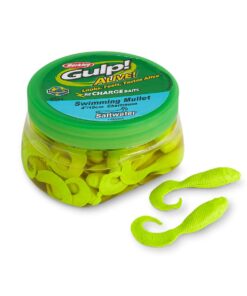 Berkley Gulp! Alive Swimming Mullet Soft Fishing Bait Chartreuse 4in - Pint 4x7 23 610yGf6hMyL