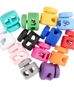 Alternative view of Paracord Planet Double Barrel Cord Lock Draw String Toggle Stopper – Choose from 5, 10, and 20 Pack Sizes (Gray, 5 Pack) Gray