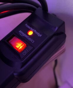 Amazon Basics 6-Outlet, 200 Joule Surge Protector Power Strip, Pack of 2, Rectangle, 2 Foot, Black 42 610zihRo2L