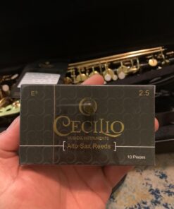 Mendini By Cecilio Eb Alto Saxophone - Case, Tuner, Mouthpiece, 10 Reeds, Pocketbook- Black & Gold E Flat Musical Instruments 38 611 yOtIONL 1