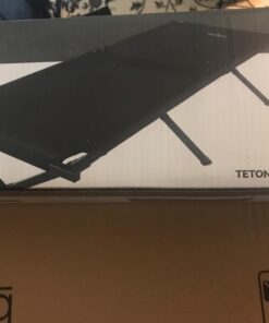 TETON Sports Camping Cot with Patented Pivot Arm - Folding Camping Cot for Car & Tent Camping - Durable Canvas Sleeping Cot - Portable Camping Accessory Adventurer Camp Cot | 75.5" x 25" 42 61106AtWW5L