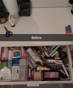 Vtopmart 25 PCS Clear Plastic Drawer Organizers Set, 4-Size Versatile Bathroom and Vanity Drawer Organizer Trays, Storage Bins for Makeup, Bedroom, Kitchen Gadgets Utensils and Office 40 6110cU AuhL