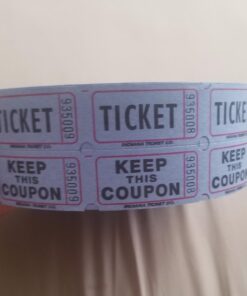 INDIANA TICKET CO. Consecutively Numbered Double Ticket Roll, Blue, 2000 Tickets per Roll 6 6111jIX7oL