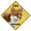CROSSWALKS Fox Crossing 12" X 12" Aluminum Sign (X332) 10 6116TRRUBBL