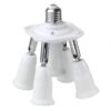 JACKYLED 5 in 1 Light Socket Splitter E26 E27 Adapter Converter Standard LED Bulbs Holder 360 Degrees Adjustable 180 Degree Bendable Max Watt 300W 50 6117qVRbTkL